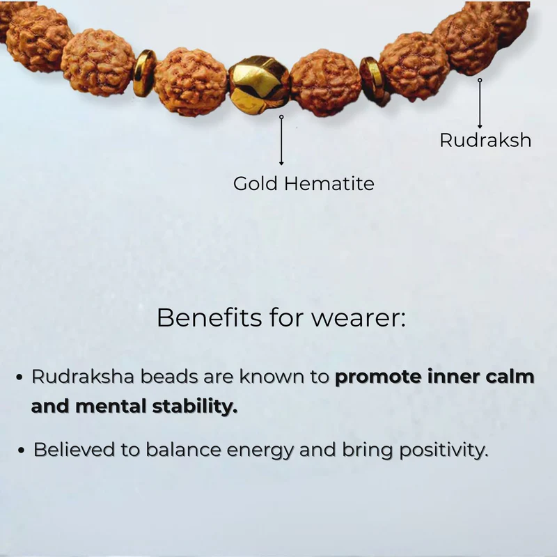 Spiritual Rudraksh Natural Stone Bracelet